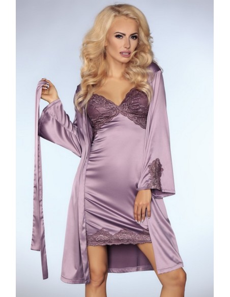 Monserrat satin t-shirt night with thongs, Livia Corsetti lc 90267