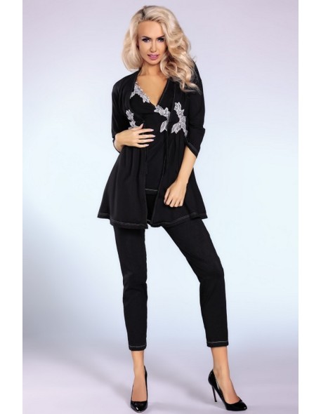 Siona piżama damska czarna, Livia Corsetti lc...