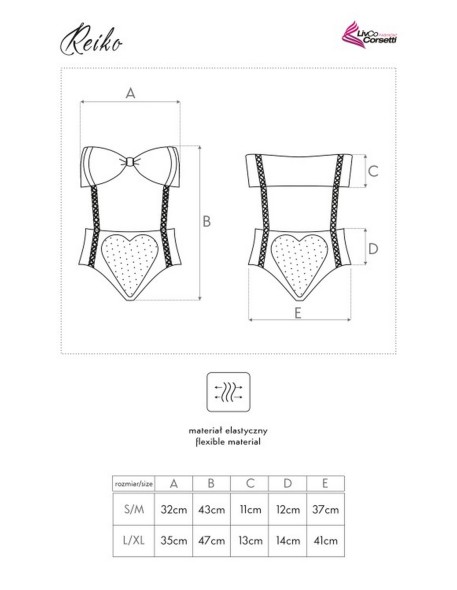 Reiko body erotyczne czarne, Livia Corsetti lc...