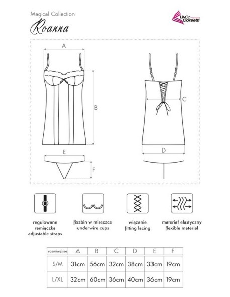 Roanna koszulka nocna ze stringami, Livia...