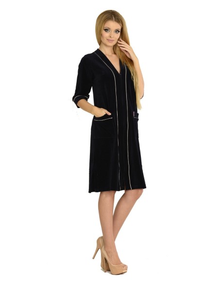 Welur bathrobe ladies' zipper 4xl-5xl, De...