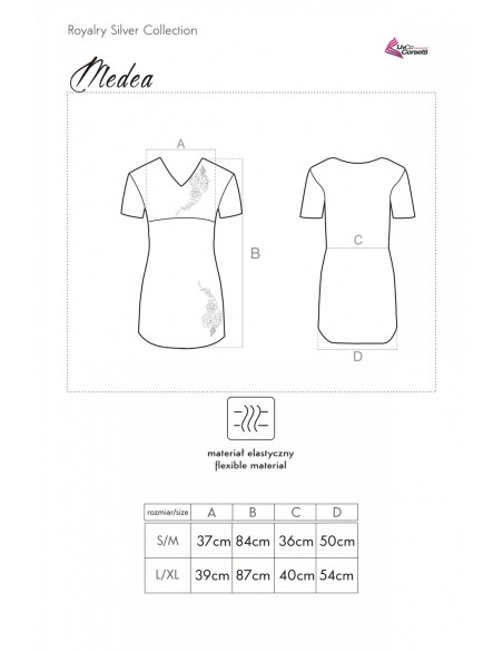 Medea koszulka nocna czarna, Livia Corsetti lc 90351 