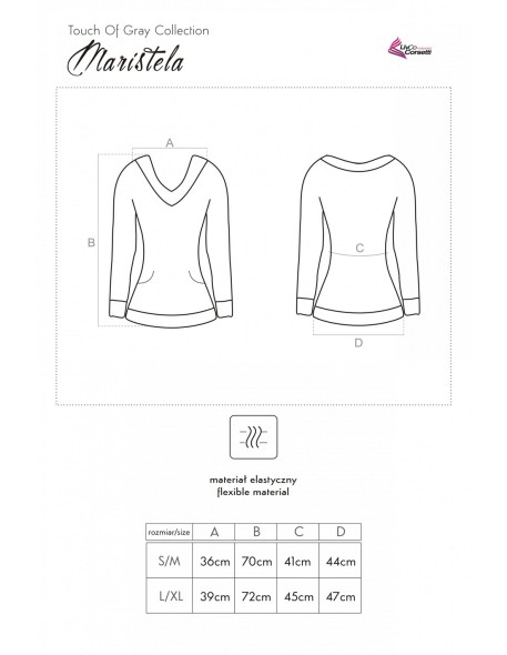 Maristela t-shirt with long sleeve grey, Livia...