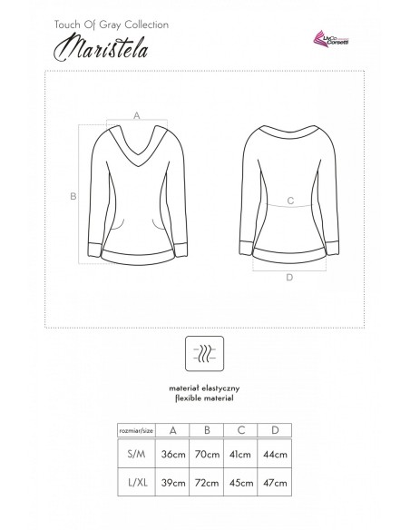 Maristela t-shirt with long sleeve grey, Livia Corsetti lc 90374