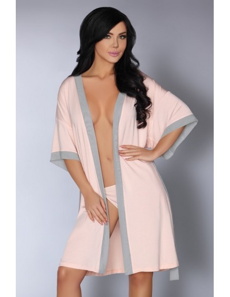 Aoidea szlafrok damski z krótkim rękawem, Livia Corsetti lc 90375 
