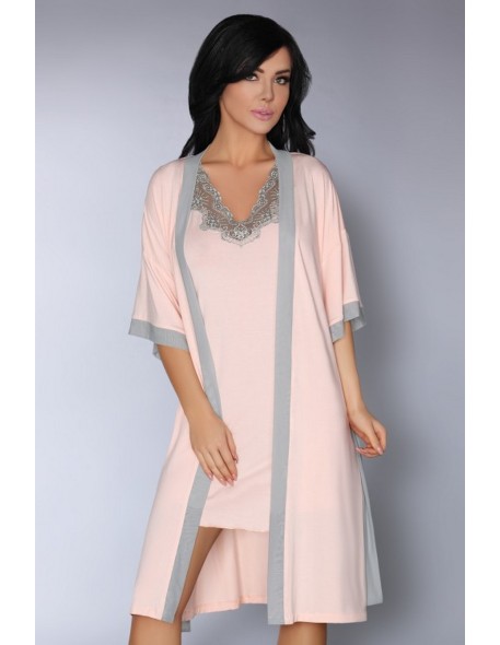 Aoidea szlafrok damski z krótkim rękawem, Livia...