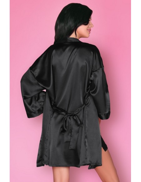 Dorettela bathrobe ladies' satin black, Livia Corsetti lc 90394