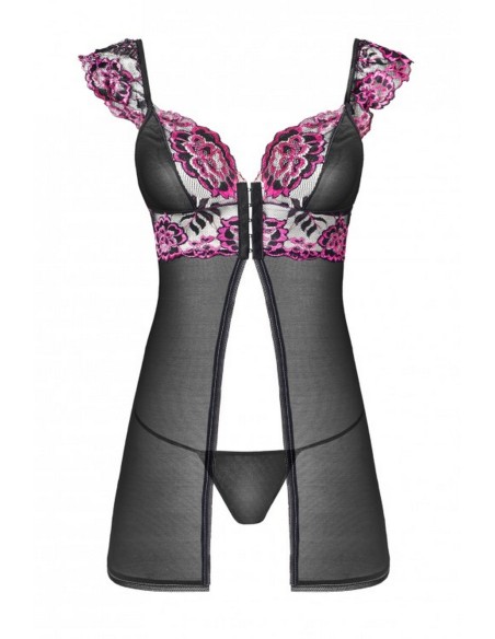 Casarann koszulka nocna ze stringami czarna, Livia Corsetti lc 99186 