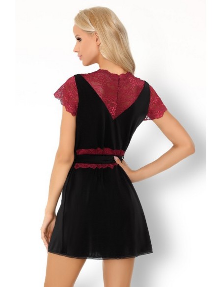 KuMiko peniuar z krótkim rękawem szlafrok damski, Livia Corsetti lc 90428 