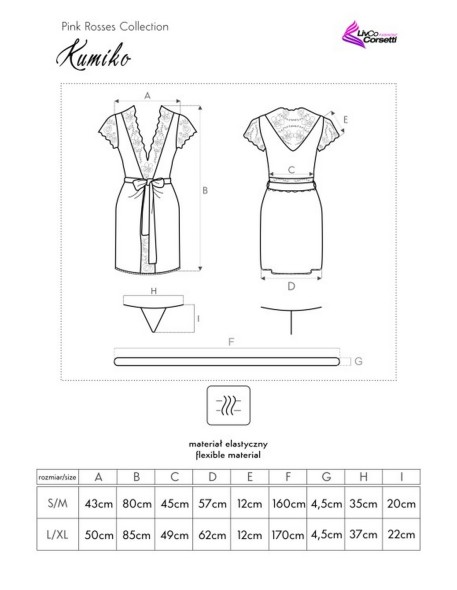 KuMiko peniuar with short sleeve bathrobe...