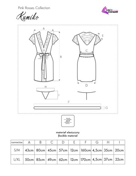 KuMiko peniuar with short sleeve bathrobe ladies', Livia Corsetti lc 90428