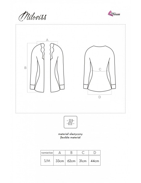 Miloviss komplet body + szlafrok różowy, Livia...