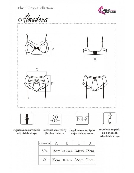 Almudena komplet biustonosz + figi, Livia Corsetti lc 90488 