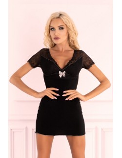 Moonceta koszulka nocna ze stringami czarna, Livia...