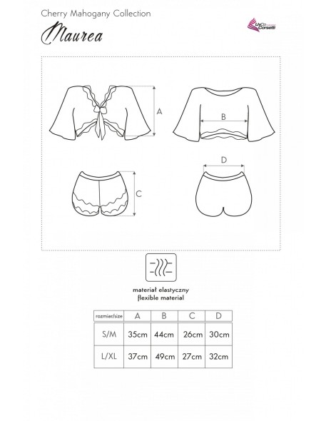 Maurea set satin t-shirt + shorts, Livia...