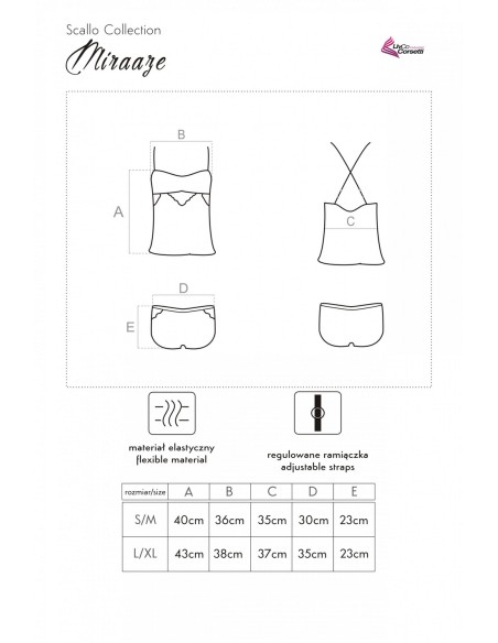 Miraaze set satin t-shirt + shorts black, Livia Corsetti lc 90567