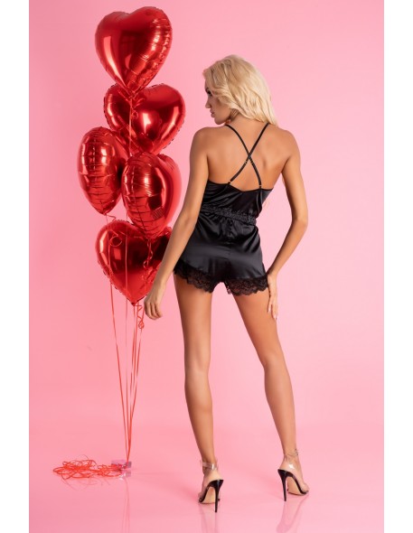 Tarissam body satin black overalls, Livia...