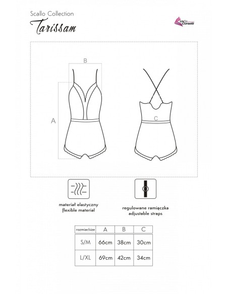 Tarissam body satin black overalls, Livia Corsetti lc 90565