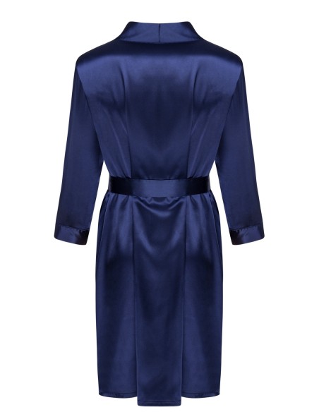 Edelina satin bathrobe ladies' navy blue, Livia Corsetti lc 90520