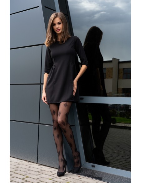 Linanam rAjstopy wzorzyste 30 den czarne, Livia Corsetti 