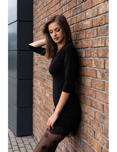 Linanam rAjstopy patterned 30 den black, Livia Corsetti