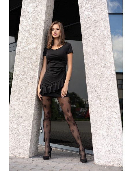 Linanam rAjstopy wzorzyste 30 den czarne, Livia...