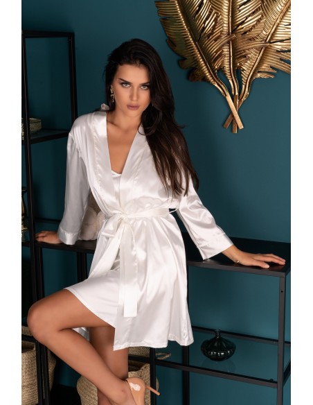 Mirdama satynowa koszulka nocna ze stringami perłowa, Livia Corsetti lc 90519 