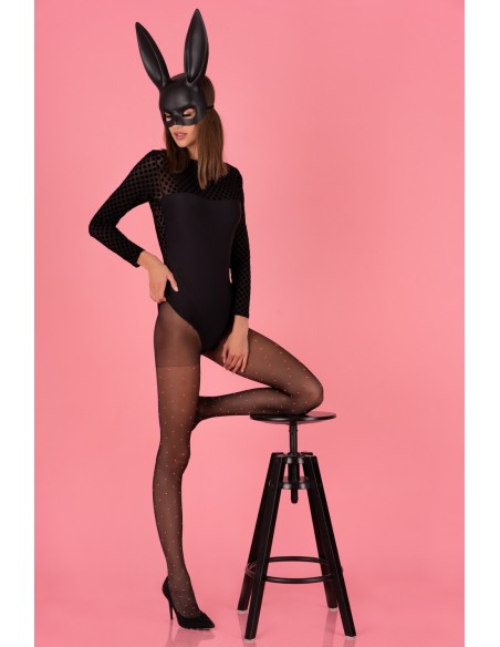 Nashmiri rAjstopy patterned 15 den black, Livia Corsetti