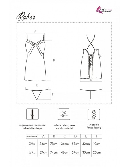 Raber satynowa koszulka nocna ze stringami złota, Livia Corsetti lc 90579 