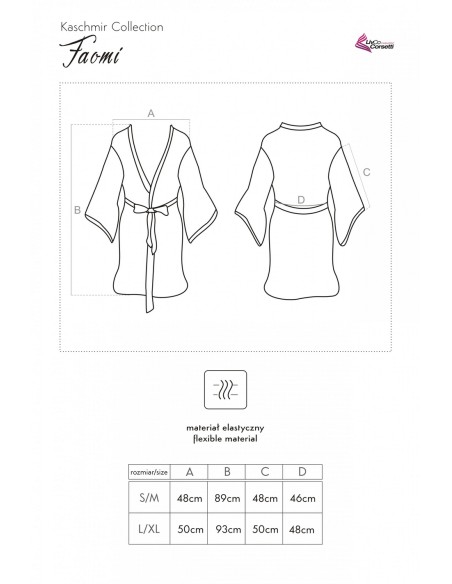 Faomi szlafrok damski różowy, Livia Corsetti lc 90594 