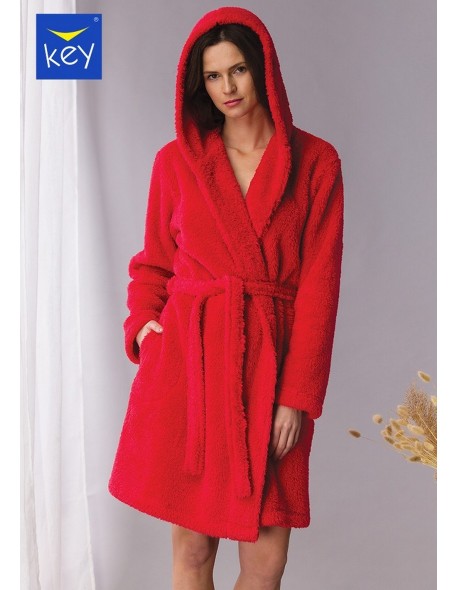 Bathrobe ladies' ciepły short with hood Key LGD 117 B21