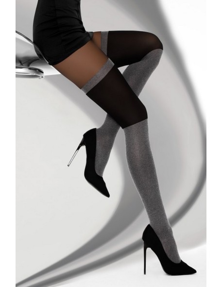 Megia rAjstopy patterned 40 den melange/black,...