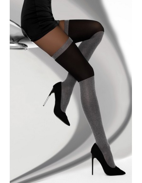 Megia rAjstopy patterned 40 den melange/black, Livia Corsetti