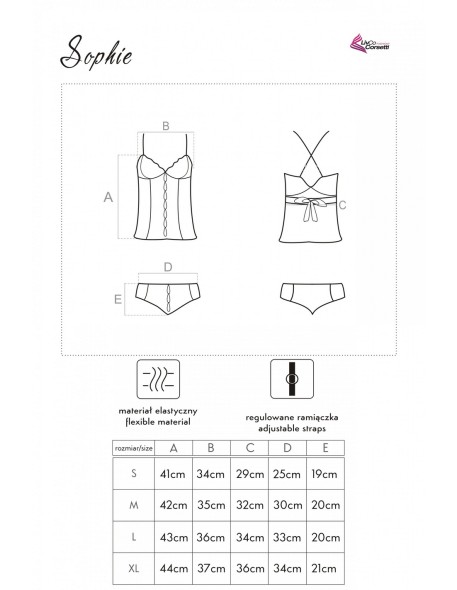 Sophie koszulka nocna z figami biała, Livia...