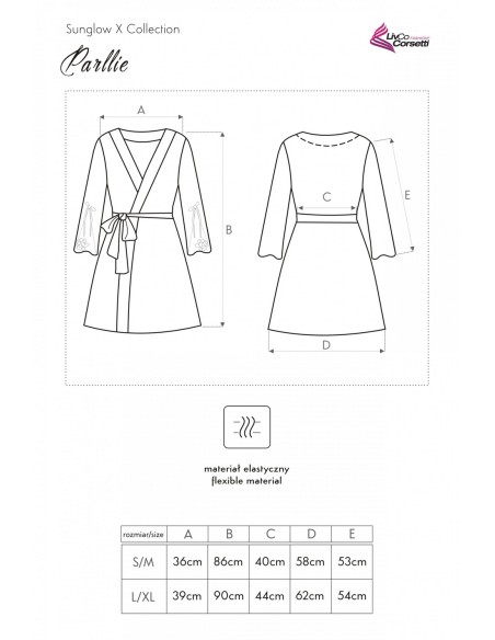 Parllie bathrobe ladies' satin, Livia Corsetti lc 90393-1