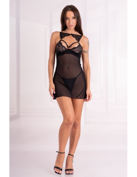 Krolina Black/Czarna seksowna t-shirt night LivCo Corsetti, Livia Corsetti