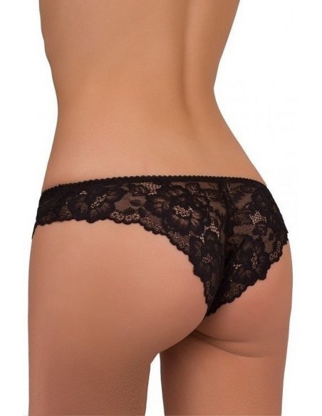 Majtki damskie z wzorzystej koronki Ewana N060