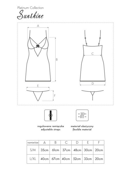 Sunshine t-shirt night with thongs, Livia...