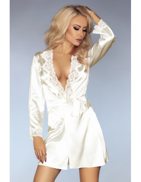 Jacqueline set t-shirt + bathrobe + briefs ecru, Livia Corsetti lc 90249