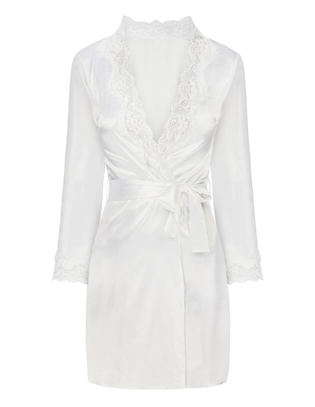 Jacqueline komplet koszulka + szlafrok + figi ecru, Livia Corsetti lc 90249 