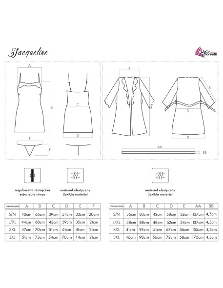 Jacqueline set t-shirt + bathrobe + briefs...