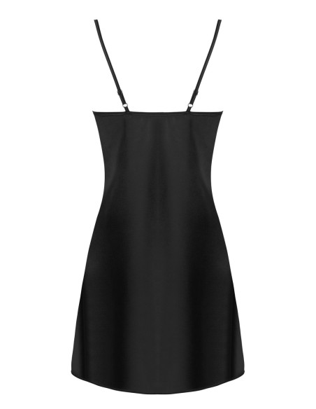 Jacqueline komplet koszulka + szlafrok + figi czarny, Livia Corsetti lc 90249 