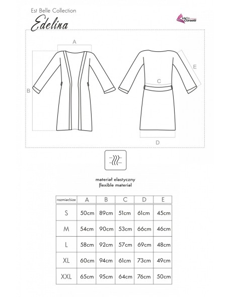 Edelina satin bathrobe ladies' pearl, Livia...