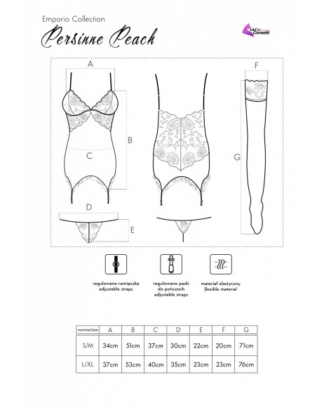 Gorset Persinne Peach Emporio Collection, Livia Corsetti