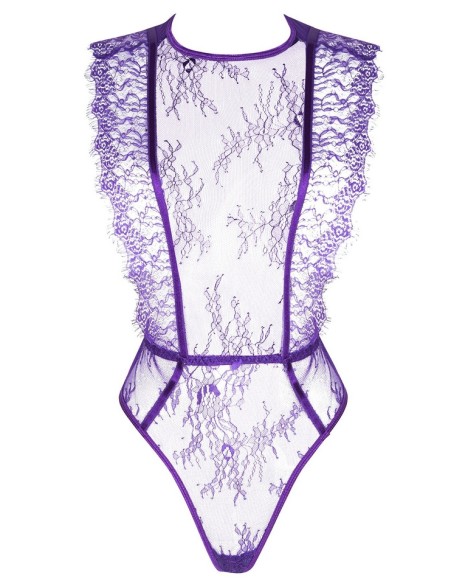 Koronkowe body fioletowe Emiliana Beauty Night Fashion