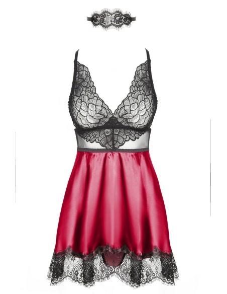 Seksowna t-shirt with maską purple Eve Beauty Night Fashion