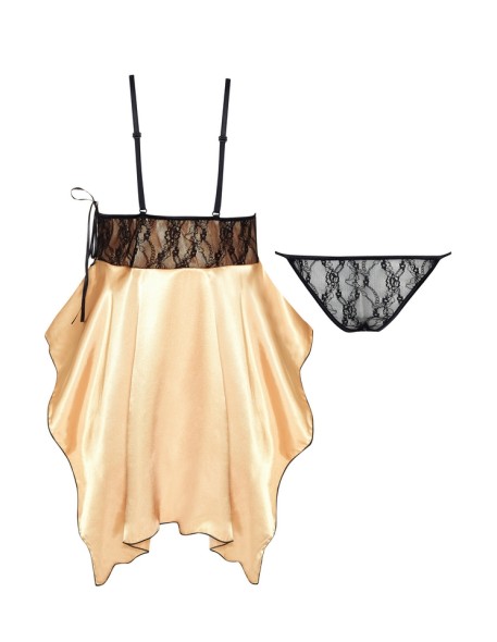 Satynowa koszulka nocna złota Julieta Beauty...