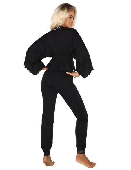 Piżama damska czarna Margot Beauty Night Fashion