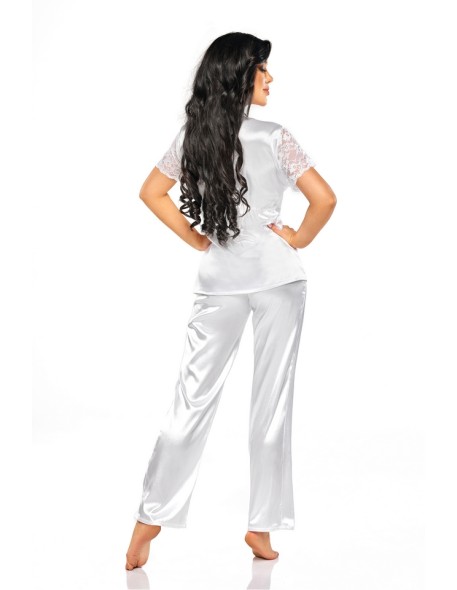 Pajamas women's satin white Missy Beauty Night...