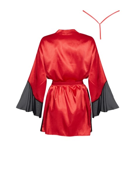 Peniuar damski czerwony Sara Beauty Night Fashion